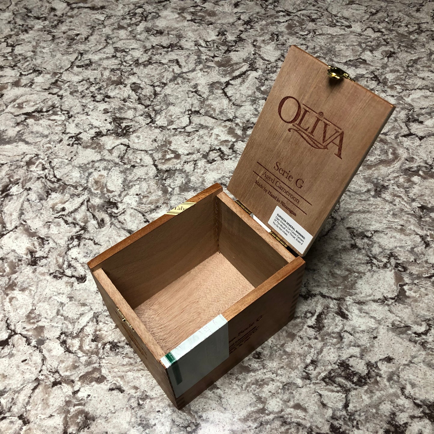 Oliva Serie G Robusto Empty Wooden Cigar Box 4.5x5.25x4