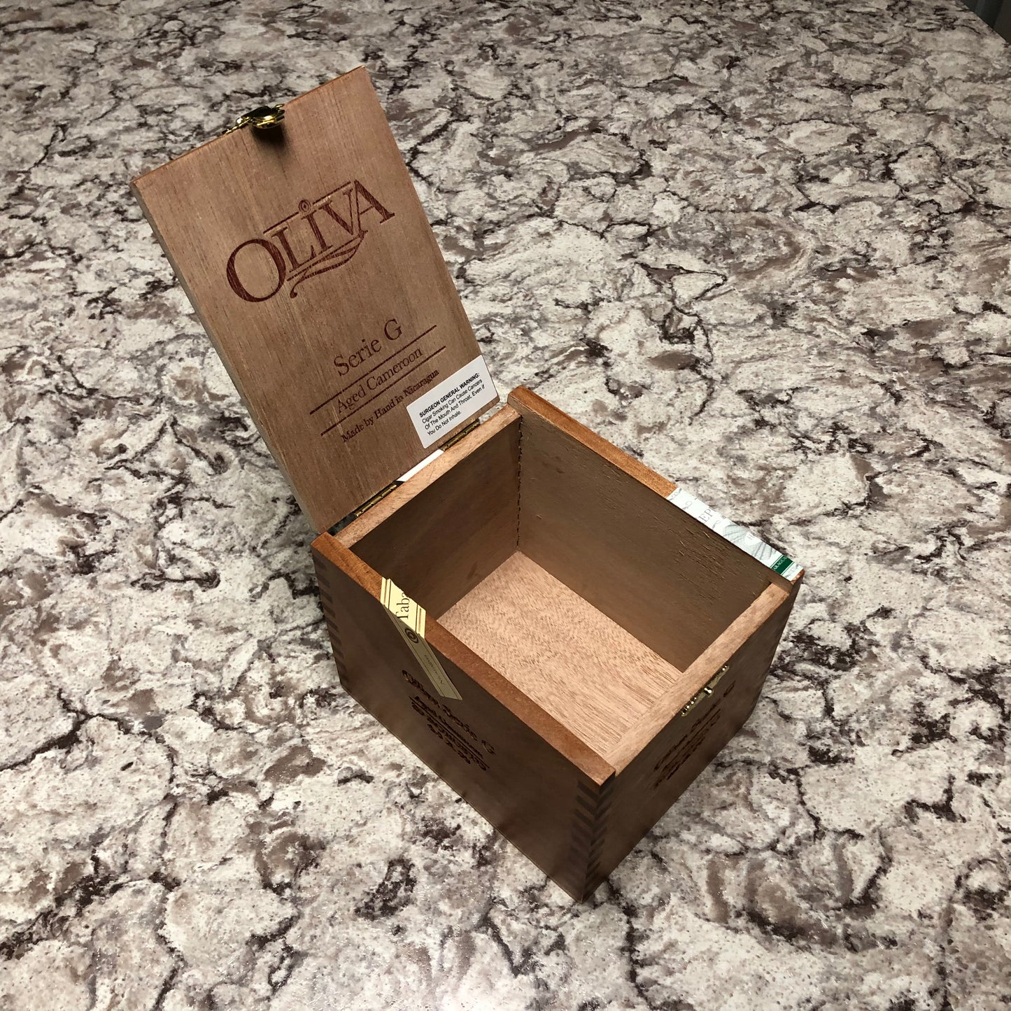 Oliva Serie G Robusto Empty Wooden Cigar Box 4.5x5.25x4