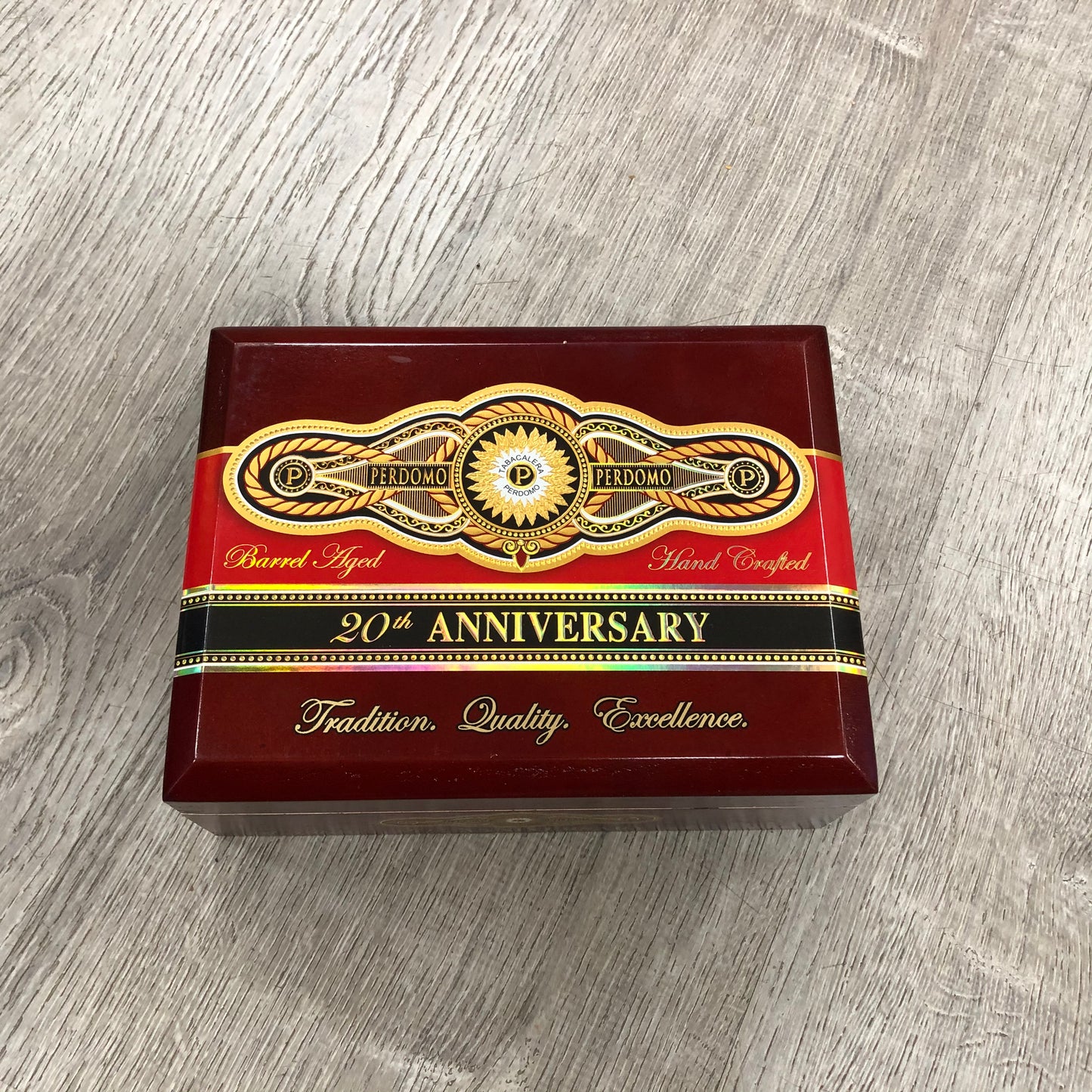 Perdomo 20th Anniversary Sun Grown Robusto Empty Wooden Cigar Box 8x6x3