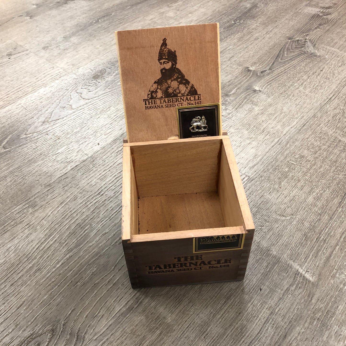 Tabernacle Hav Seed Robusto Empty Wooden Cigar Box 5.5x6x4