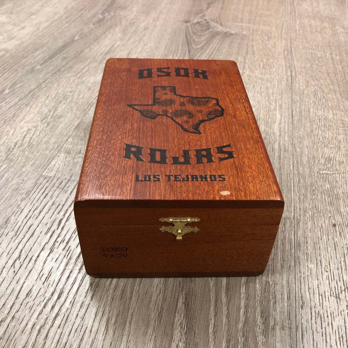 Rojas Osok Toro Empty Wooden Cigar Box 4.75x7.25x3