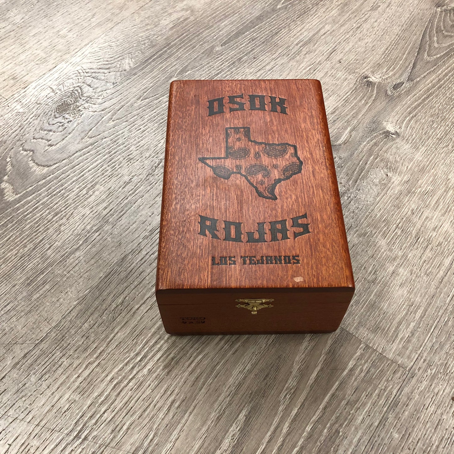 Rojas Osok Toro Empty Wooden Cigar Box 4.75x7.25x3