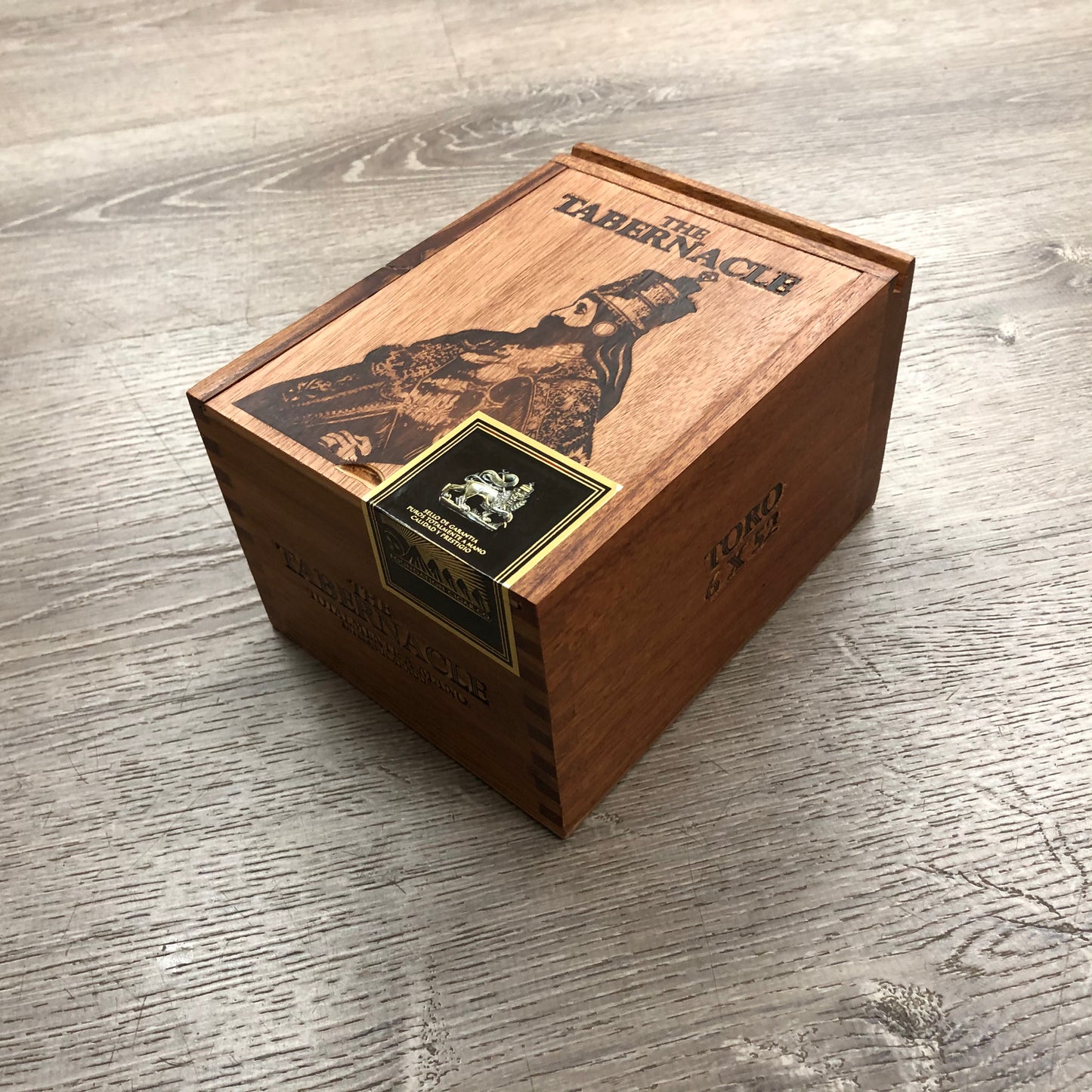 Tabernacle Toro Empty Wooden Cigar Box 5.5x7x4