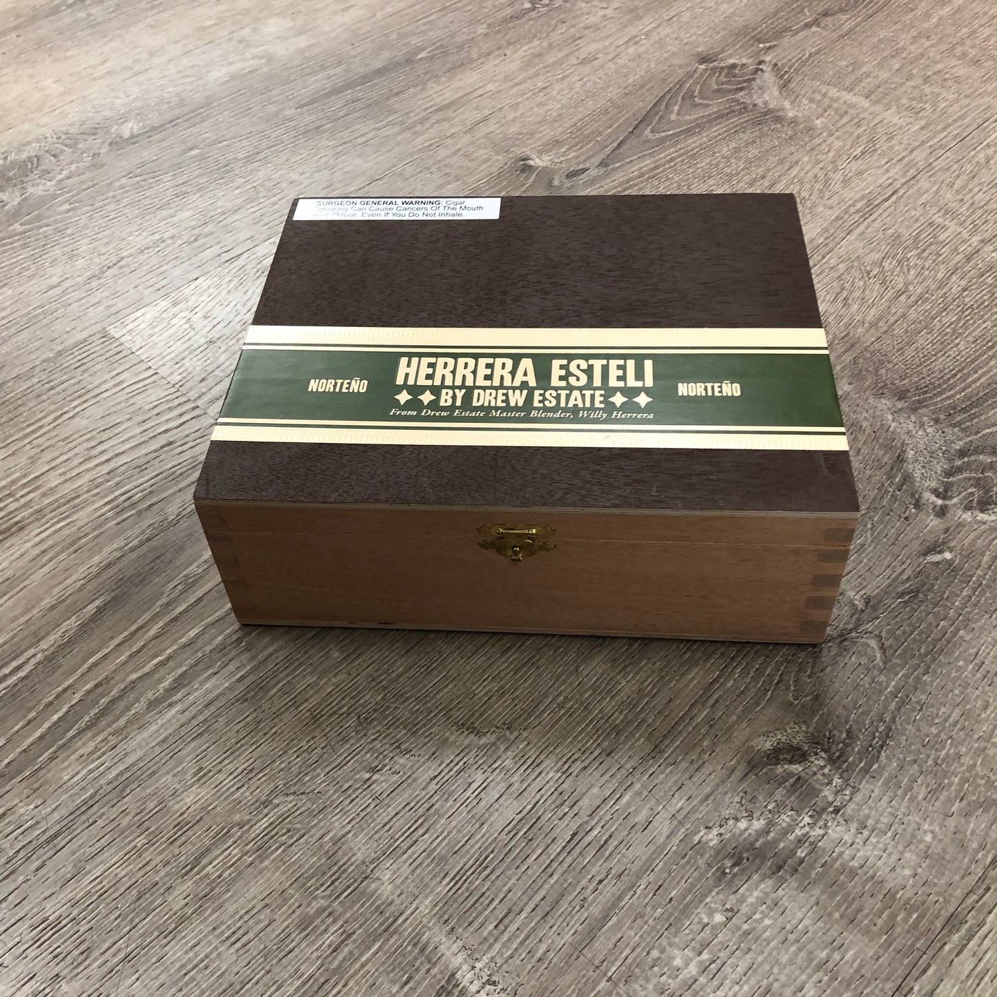 Herrera Esteli Norteno Toro Empty Wooden Cigar Box 8.5x7x2.75