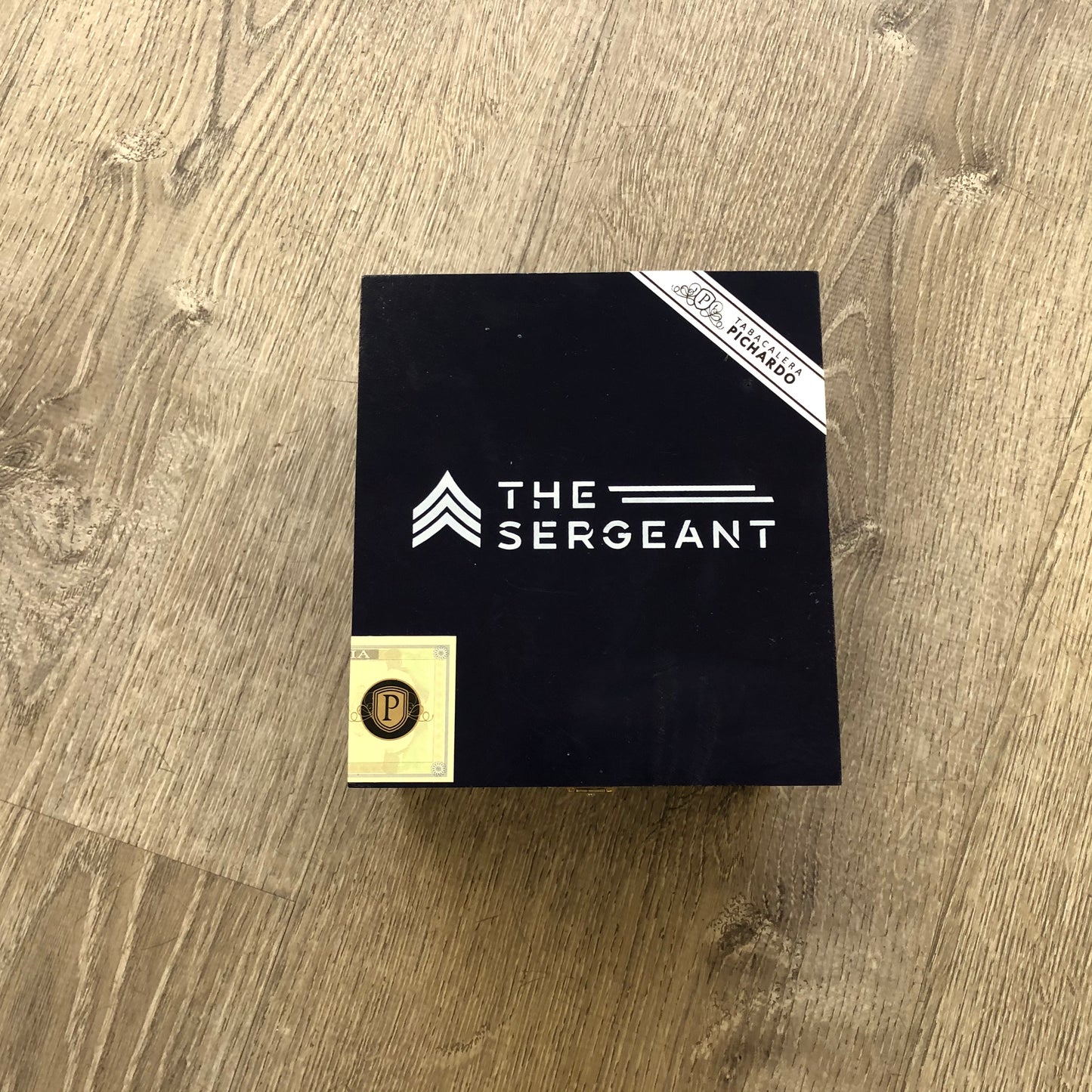 The Sergeant Empty Wooden Cigar Box 5.5x6x4