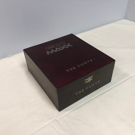 Alec Bradley Maxx The Curve Empty Wooden Cigar Box 7x7.75x3