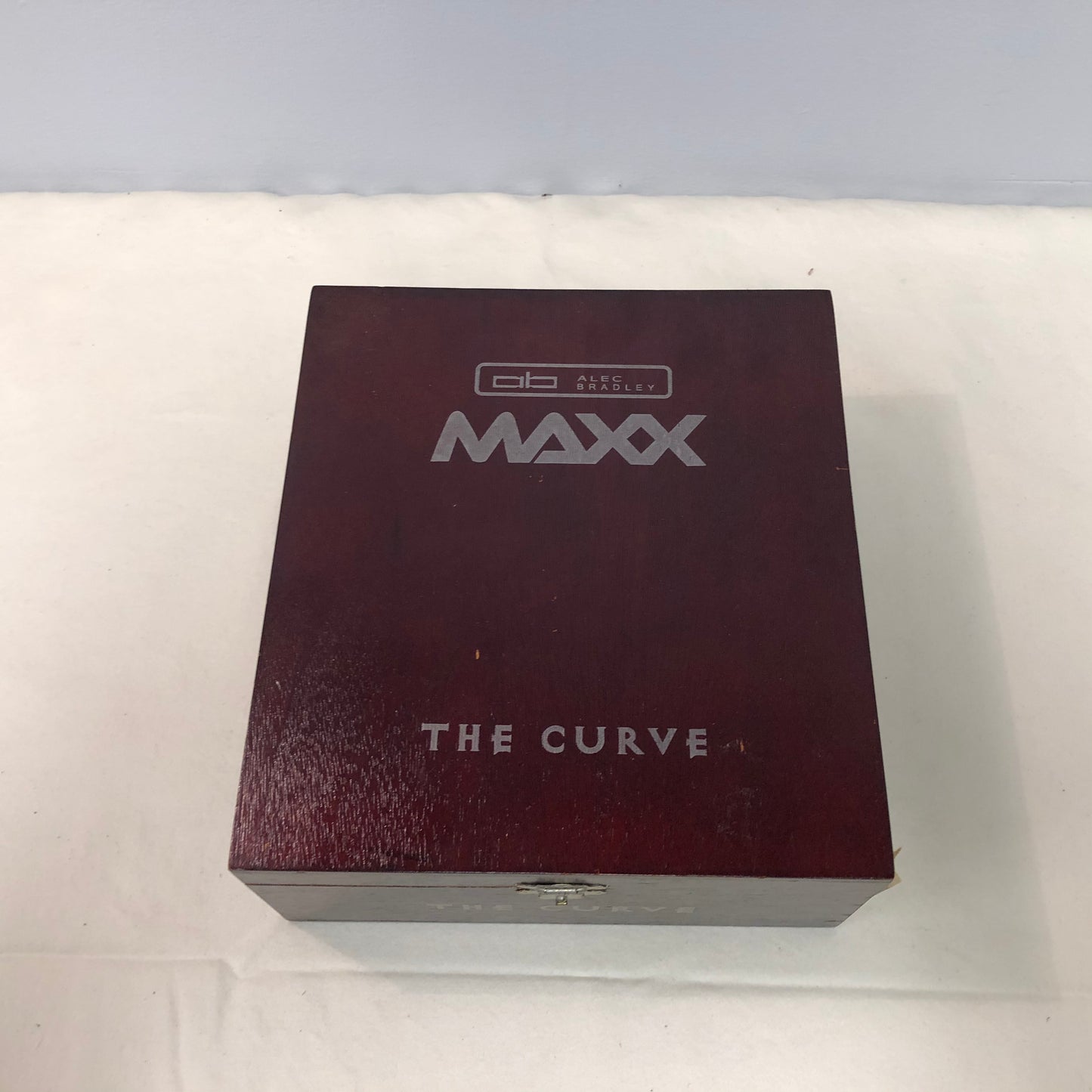 Alec Bradley Maxx The Curve Empty Wooden Cigar Box 7x7.75x3