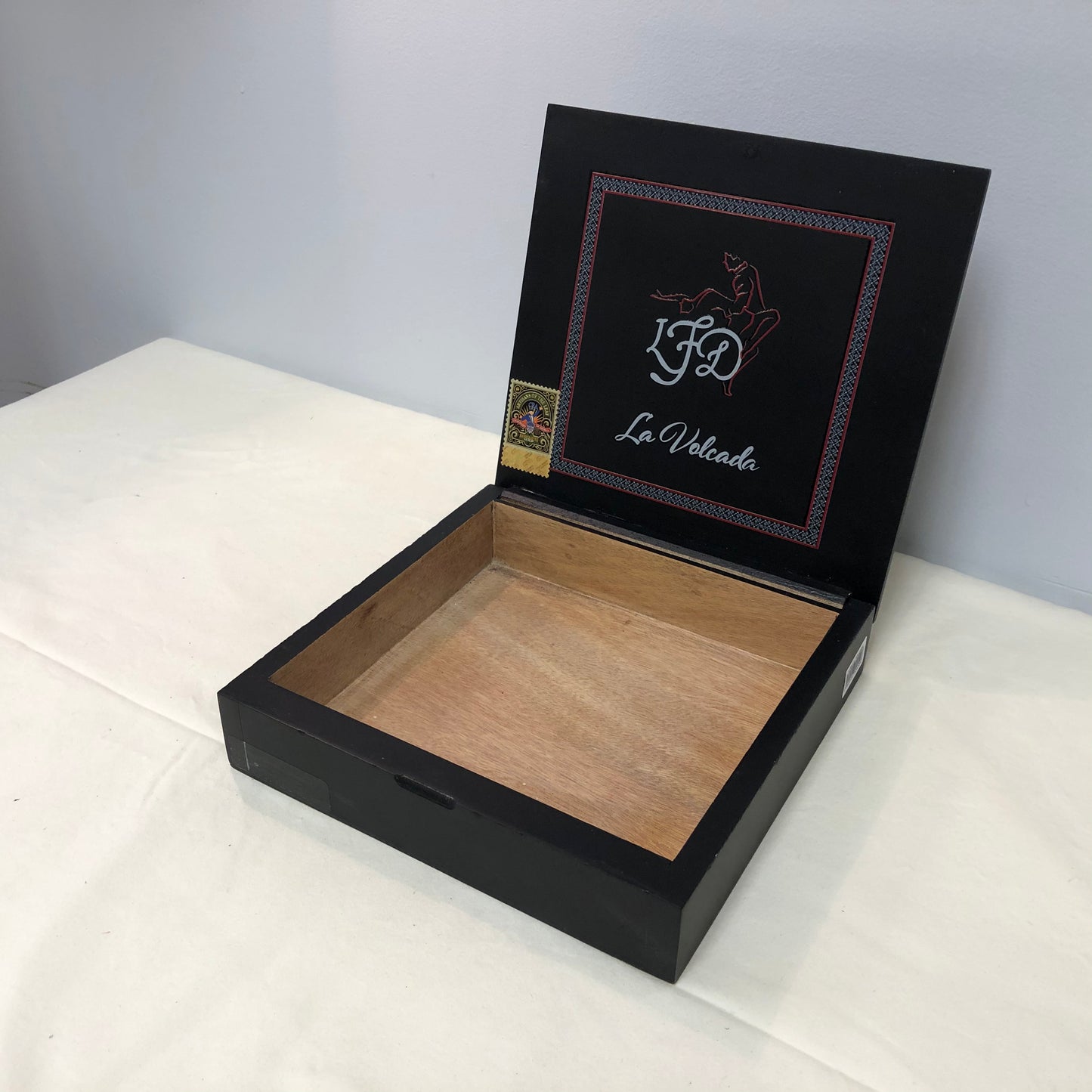 LFD La Volcada Empty Wooden Cigar Box 8.75x8.5x2