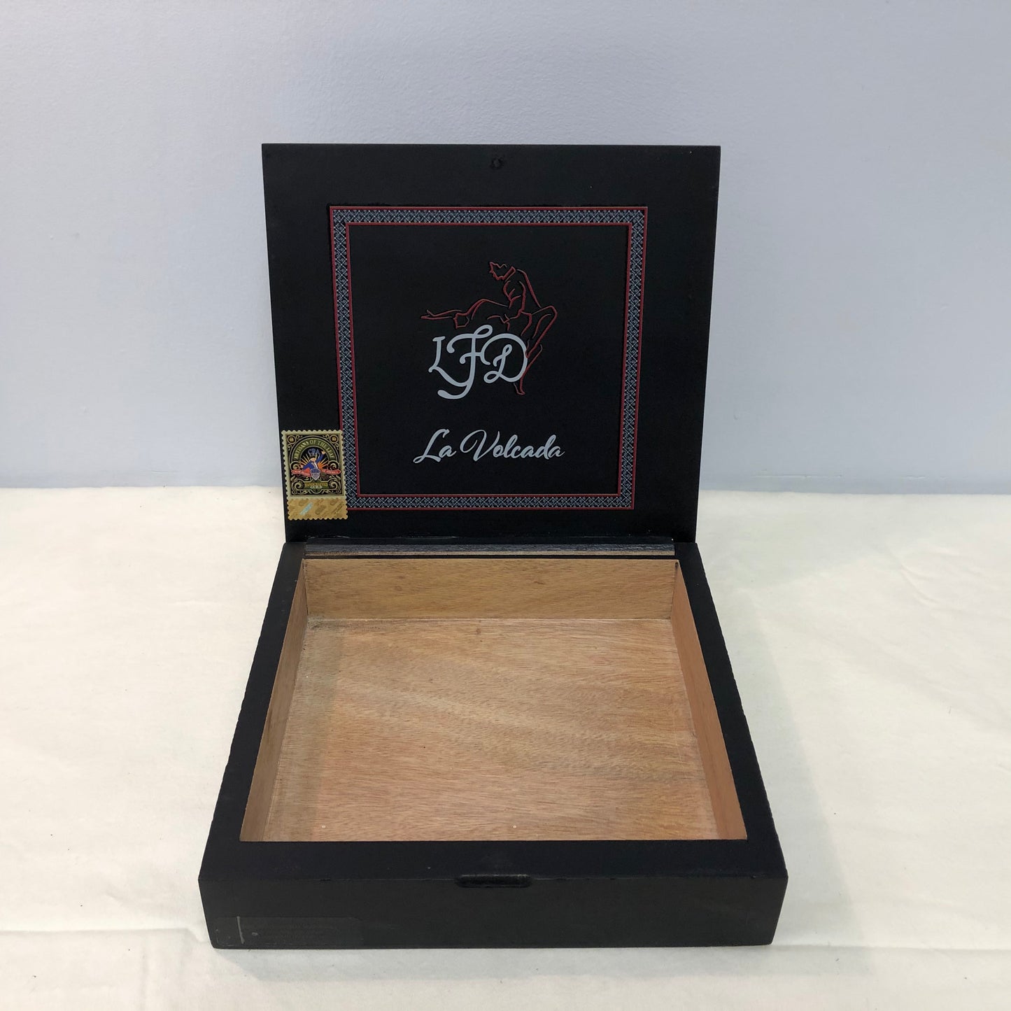 LFD La Volcada Empty Wooden Cigar Box 8.75x8.5x2