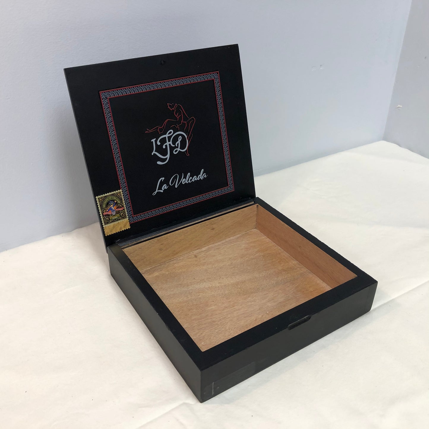 LFD La Volcada Empty Wooden Cigar Box 8.75x8.5x2