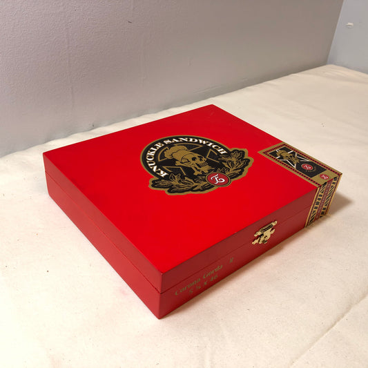 Guy Fieri Knuckle Sandwich Hab Toro Empty Wooden Cigar Box 9x7x2