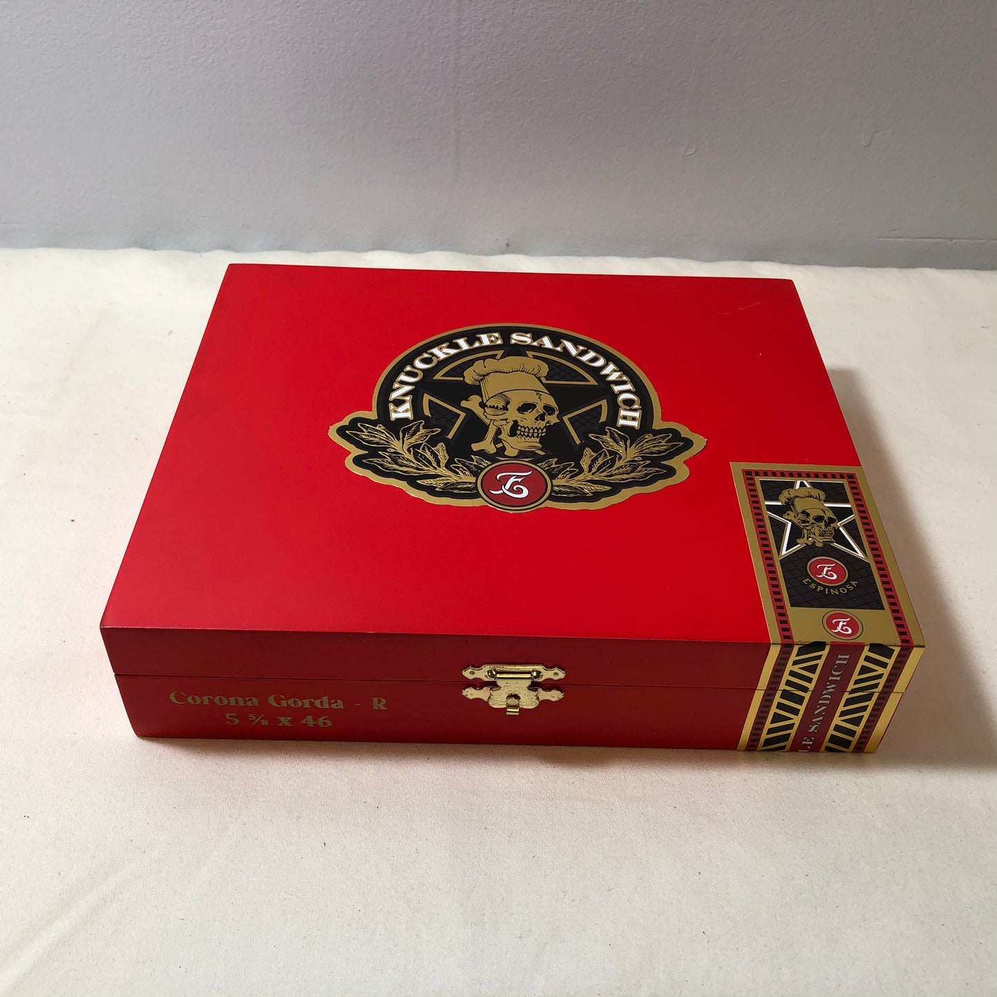 Guy Fieri Knuckle Sandwich Hab Toro Empty Wooden Cigar Box 9x7x2