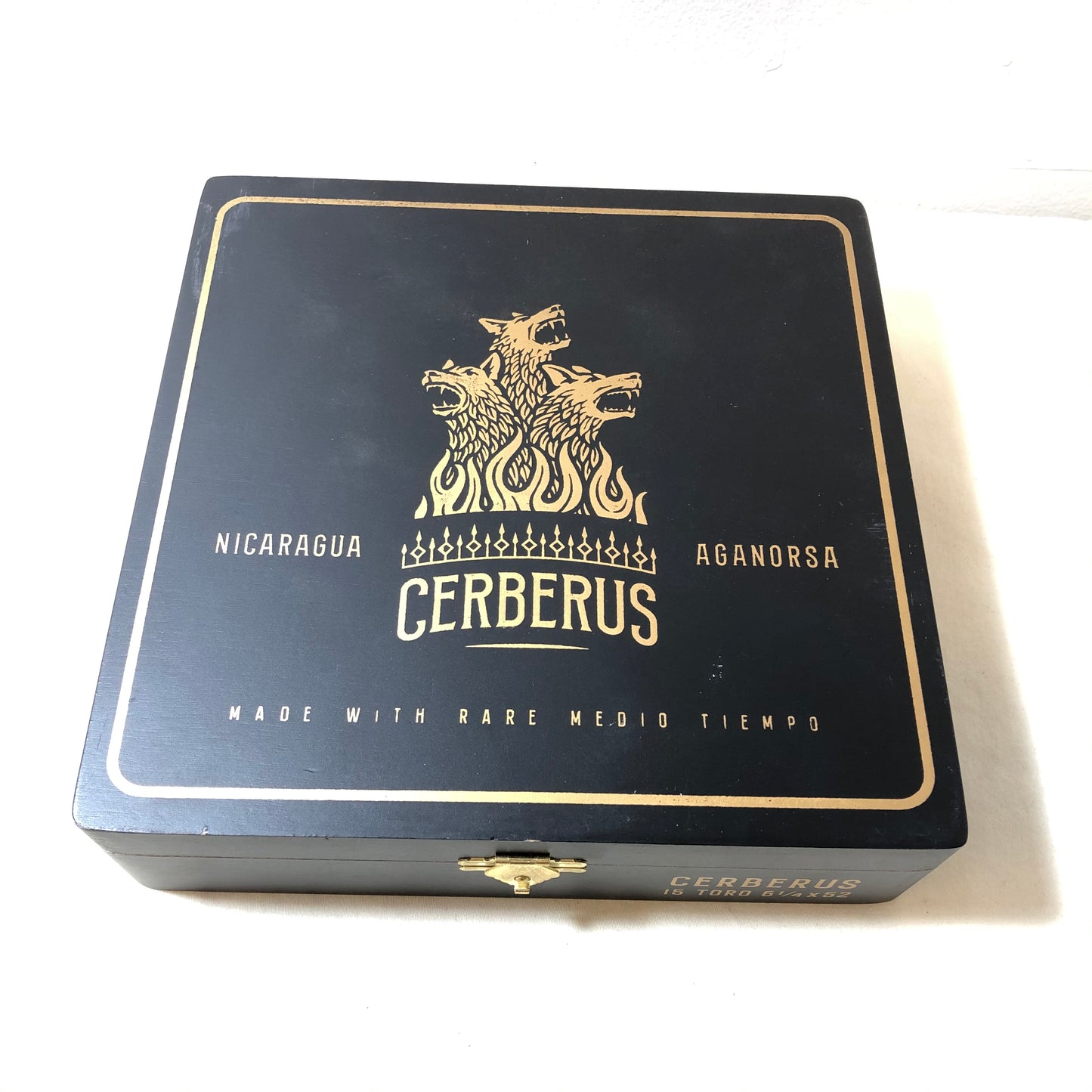 Cerberus Toro Empty Wooden Cigar Box 7.5x7.5x2