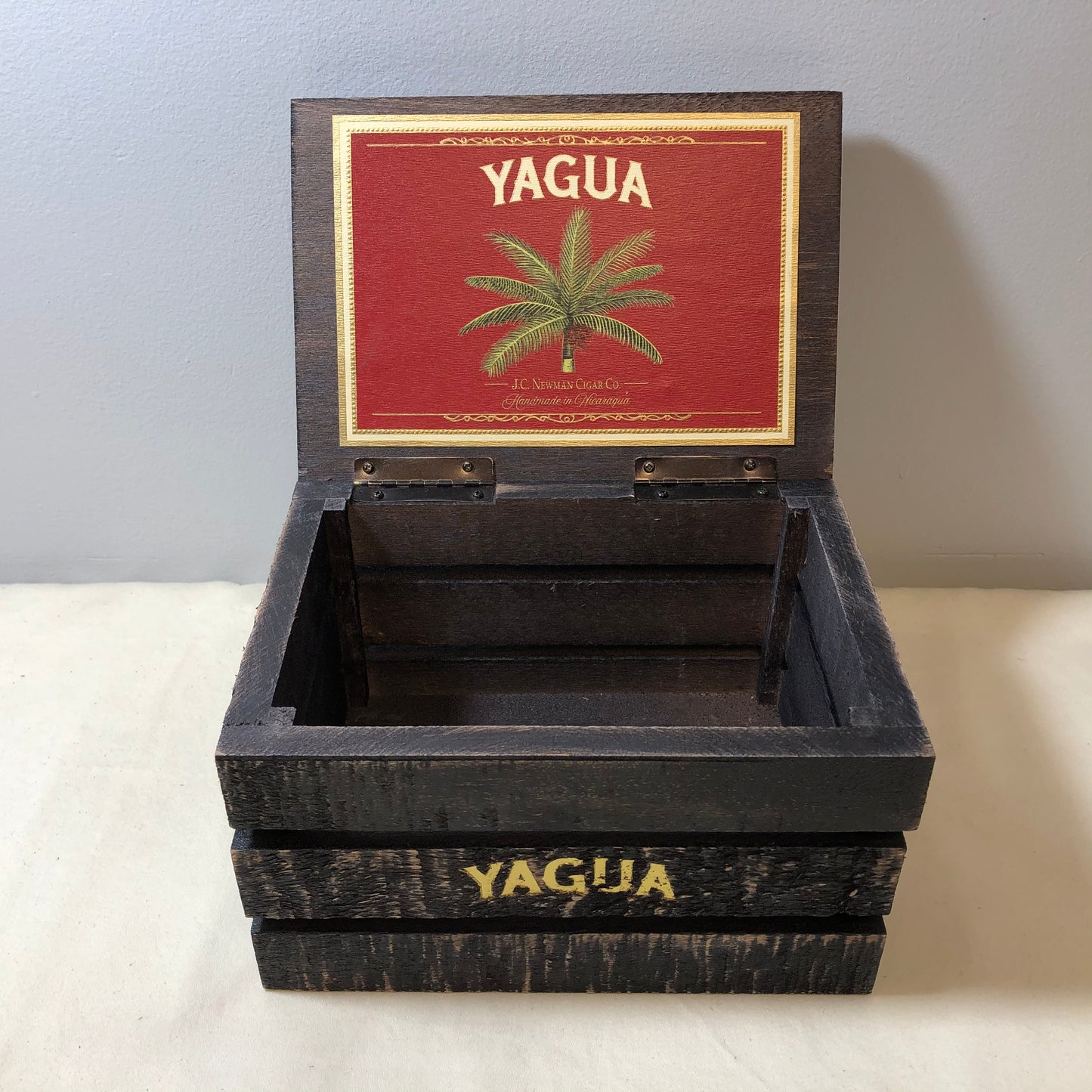 JC Newman Yagua Empty Wooden Cigar Box 7.75x5.5x4.75