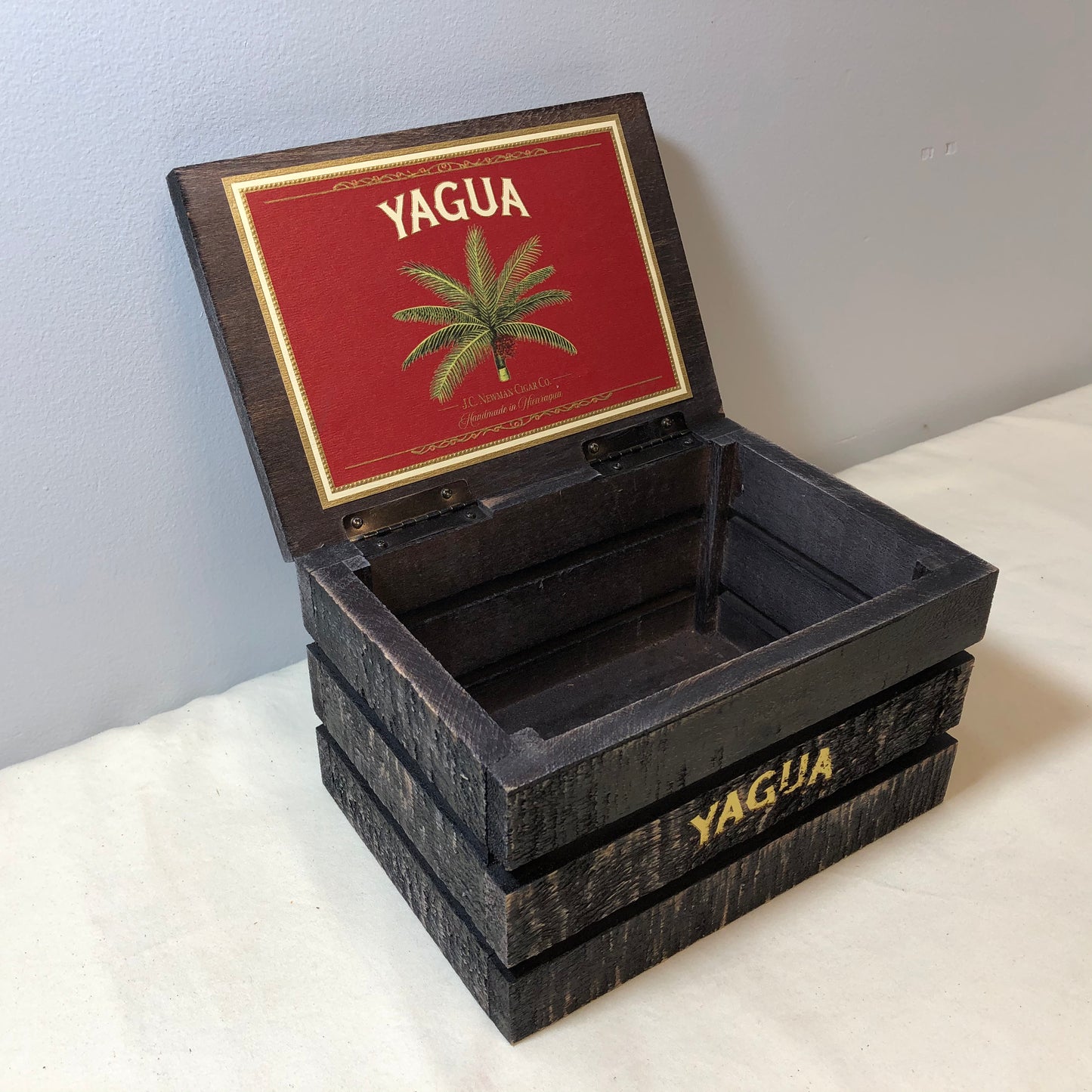 JC Newman Yagua Empty Wooden Cigar Box 7.75x5.5x4.75