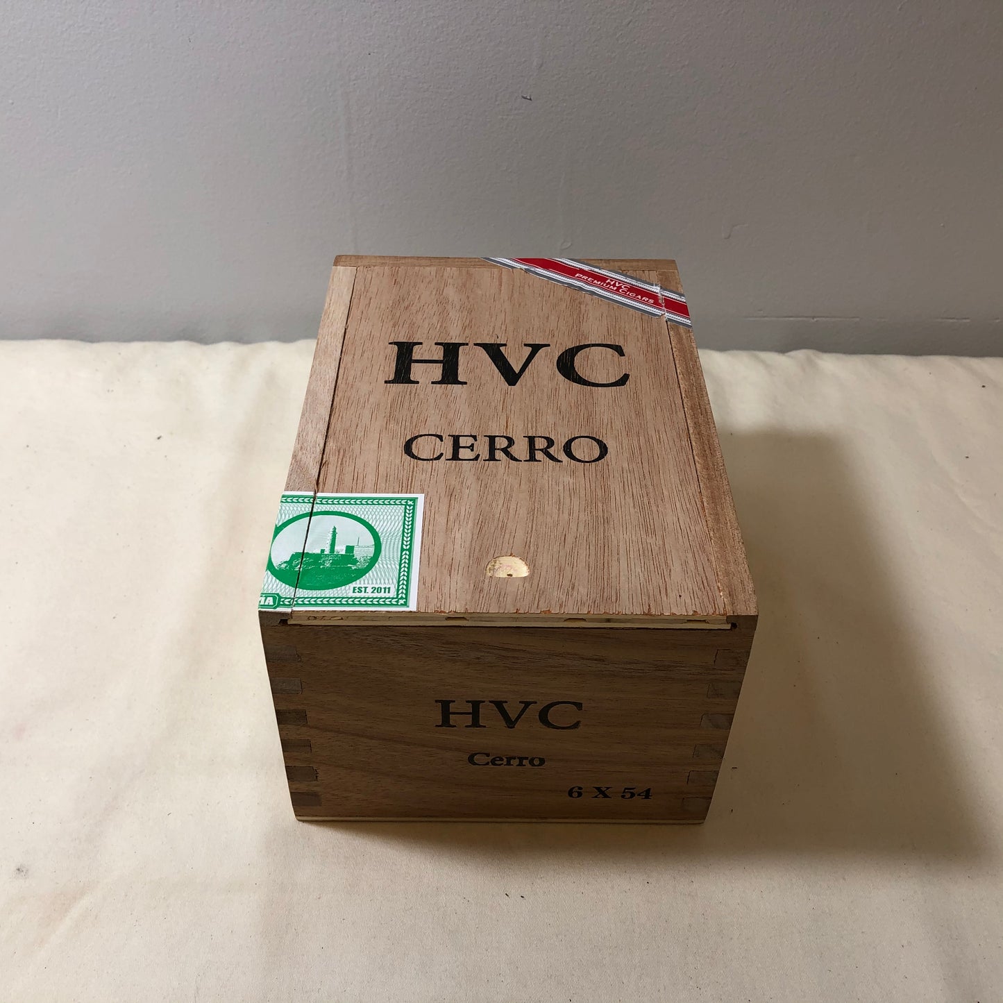 HVC Cerro Toro Empty Wooden Cigar Box 5x7x3.75