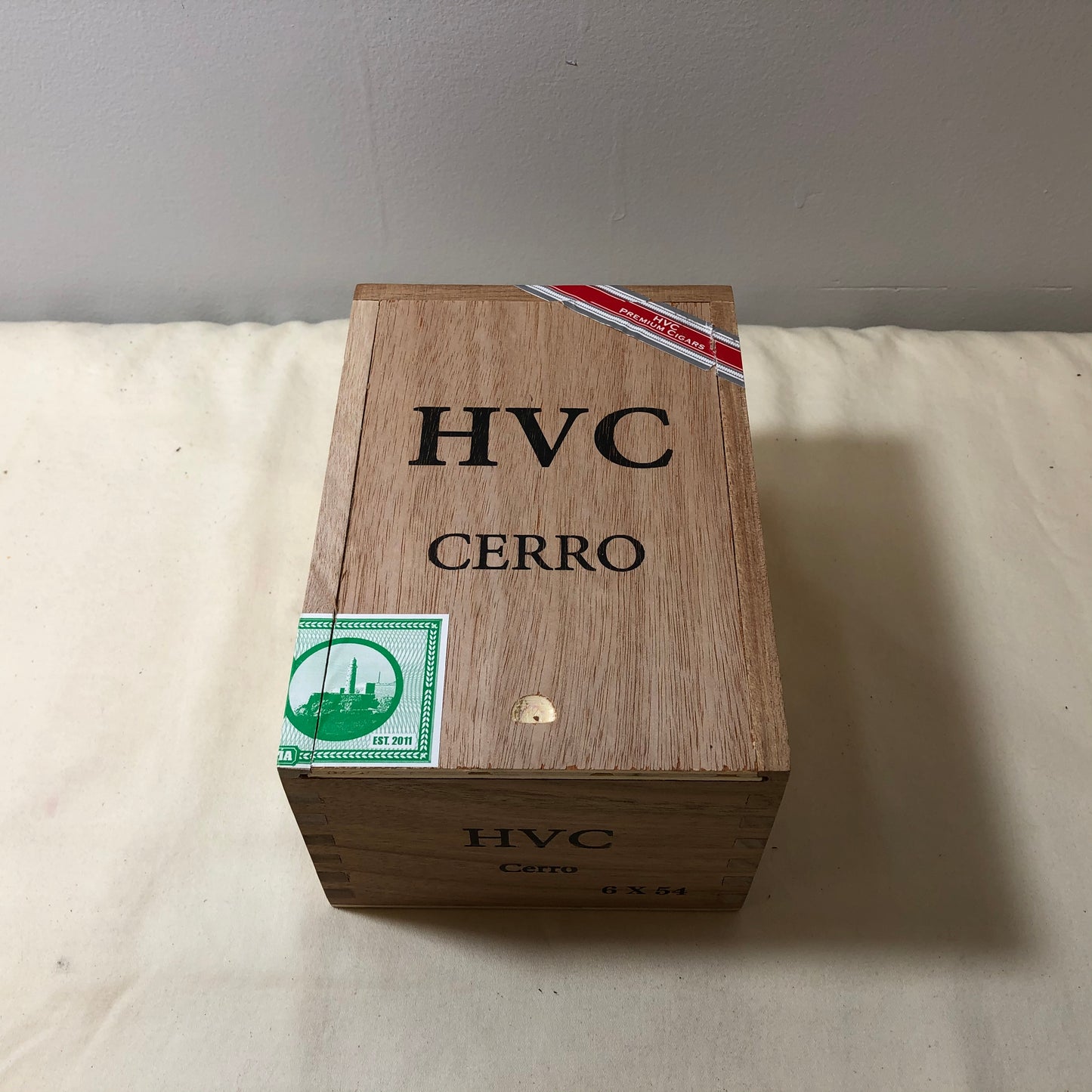 HVC Cerro Toro Empty Wooden Cigar Box 5x7x3.75