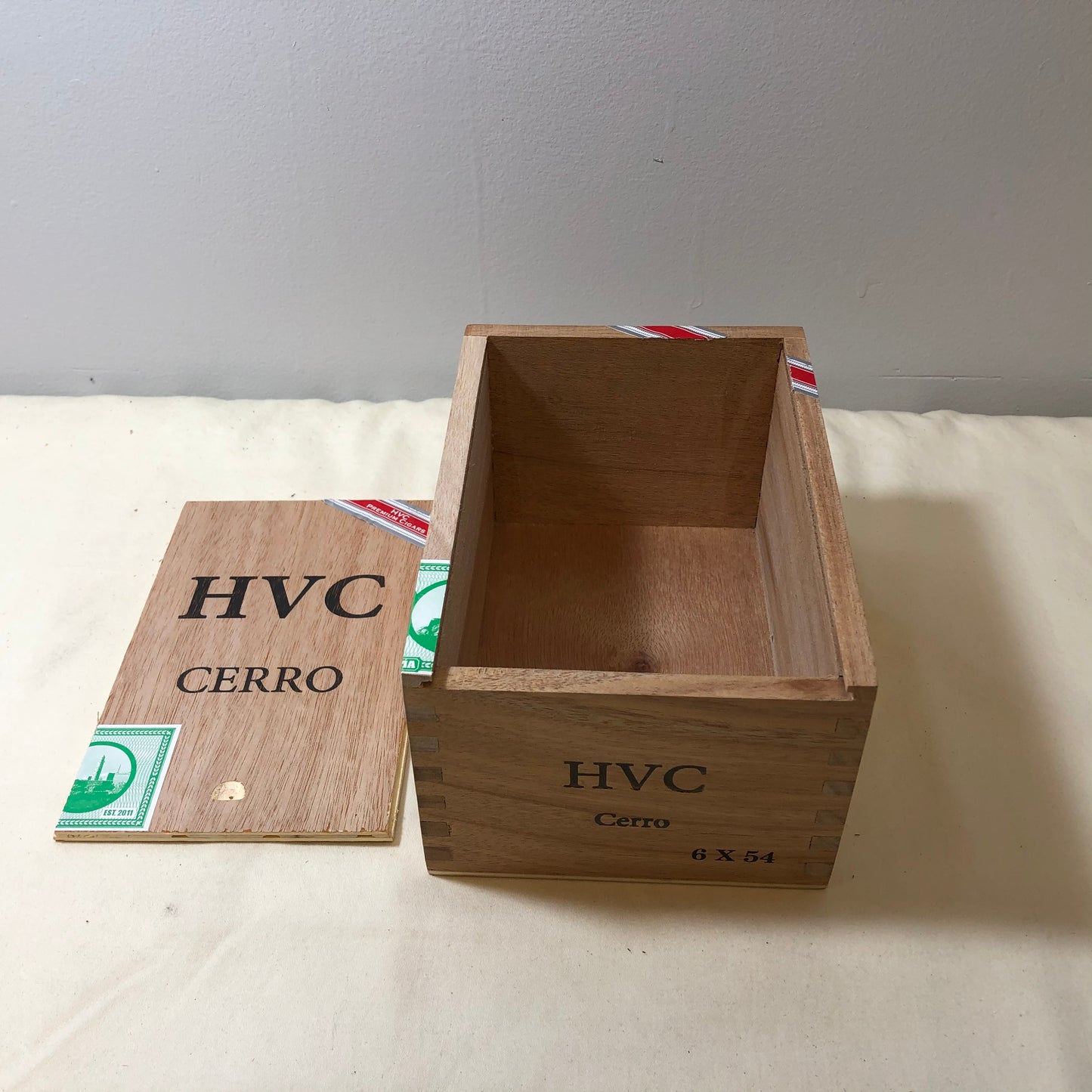 HVC Cerro Toro Empty Wooden Cigar Box 5x7x3.75