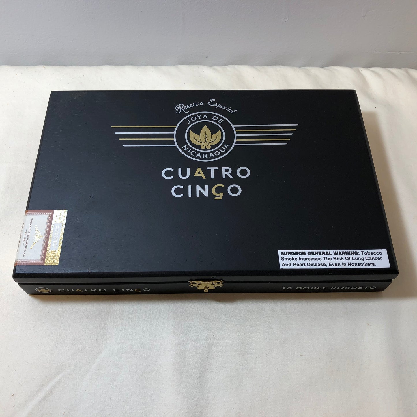 Joya De Nicaragua Cinco Doble Robusto Empty Wooden Cigar Box 10.5x7x1.5