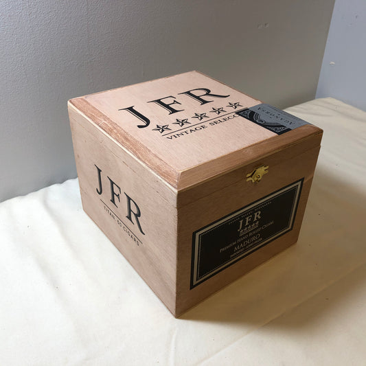 JFR Titan Empty Wooden Cigar Box 7.25x8.25x6.25