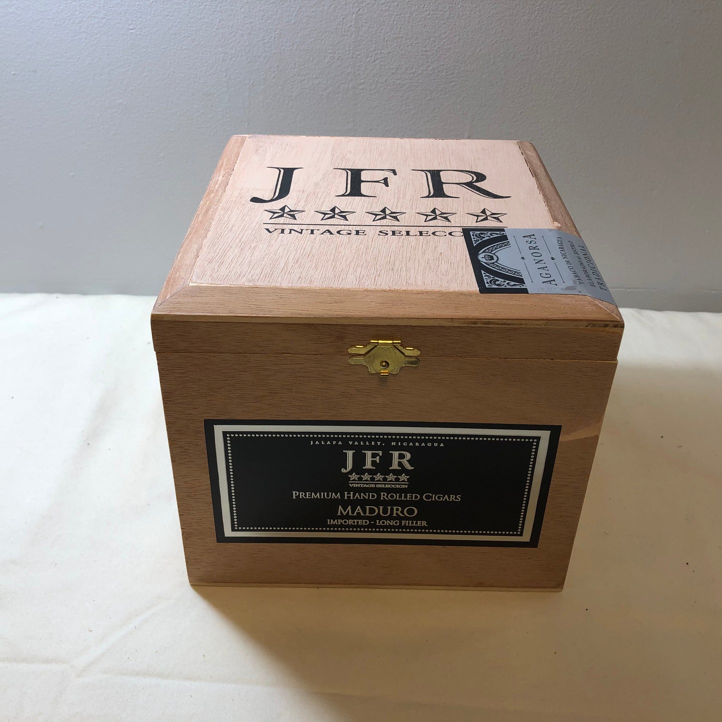 JFR Titan Empty Wooden Cigar Box 7.25x8.25x6.25