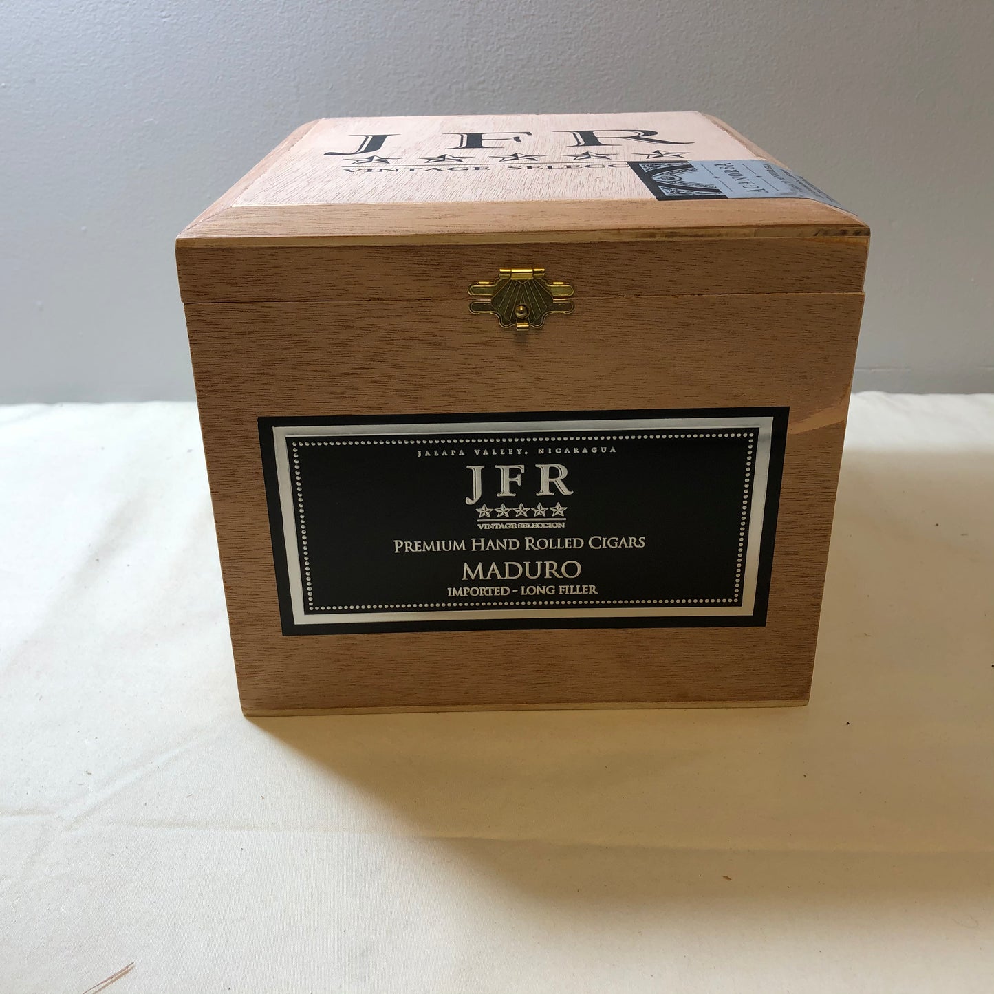 JFR Titan Empty Wooden Cigar Box 7.25x8.25x6.25