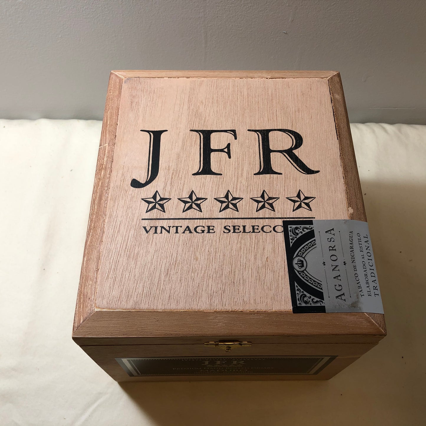 JFR Titan Empty Wooden Cigar Box 7.25x8.25x6.25