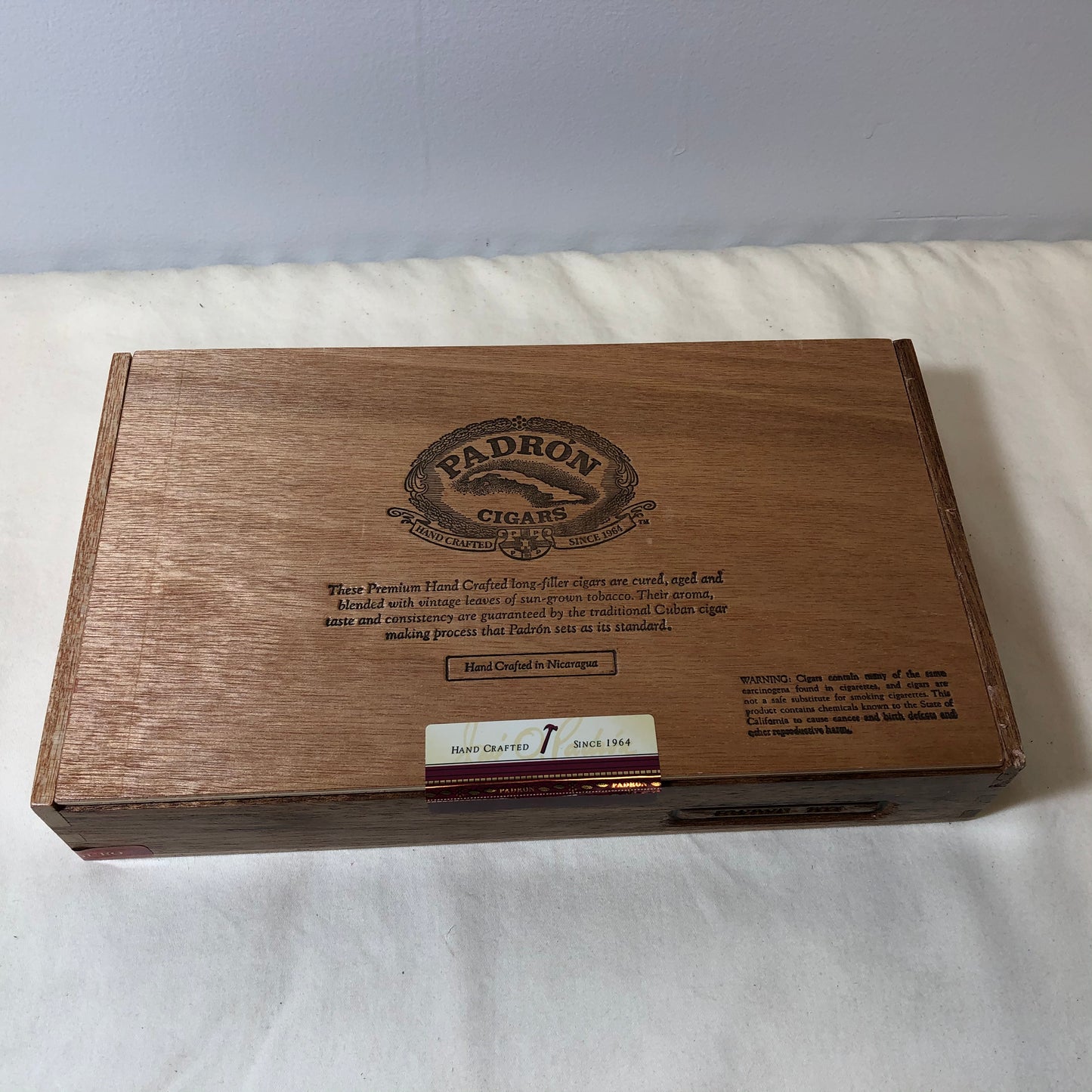 Padron 3000 Empty Wooden Cigar Box 10.5x6x1.75