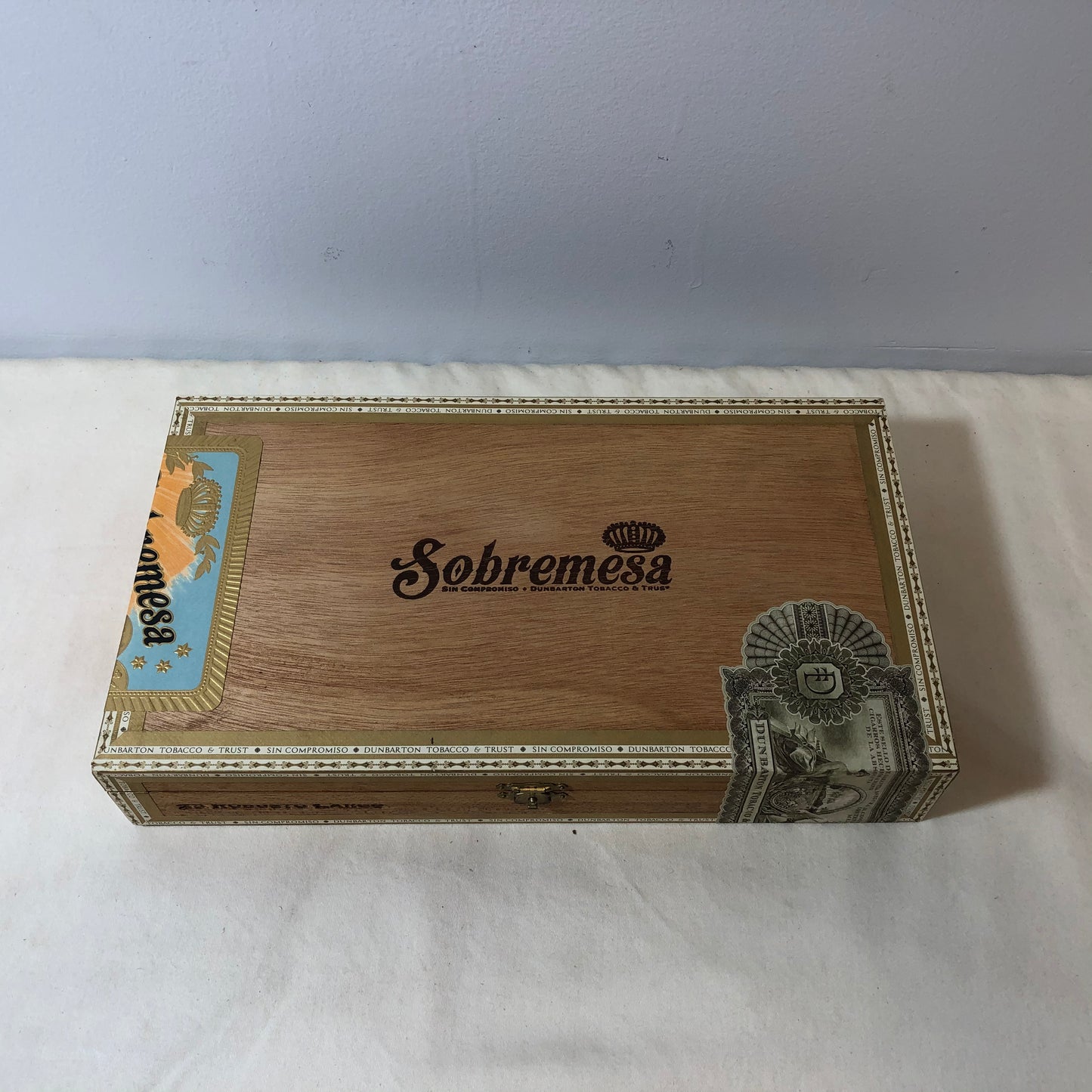 Dunbarton Sobremesa Robusto Largo Empty Wooden Cigar Box 11.5x6.5x2