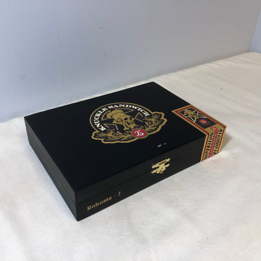 Guy Fieri Knuckle Sandwich Maduro Robusto Empty Wooden Cigar Box 8.25x6x1.75