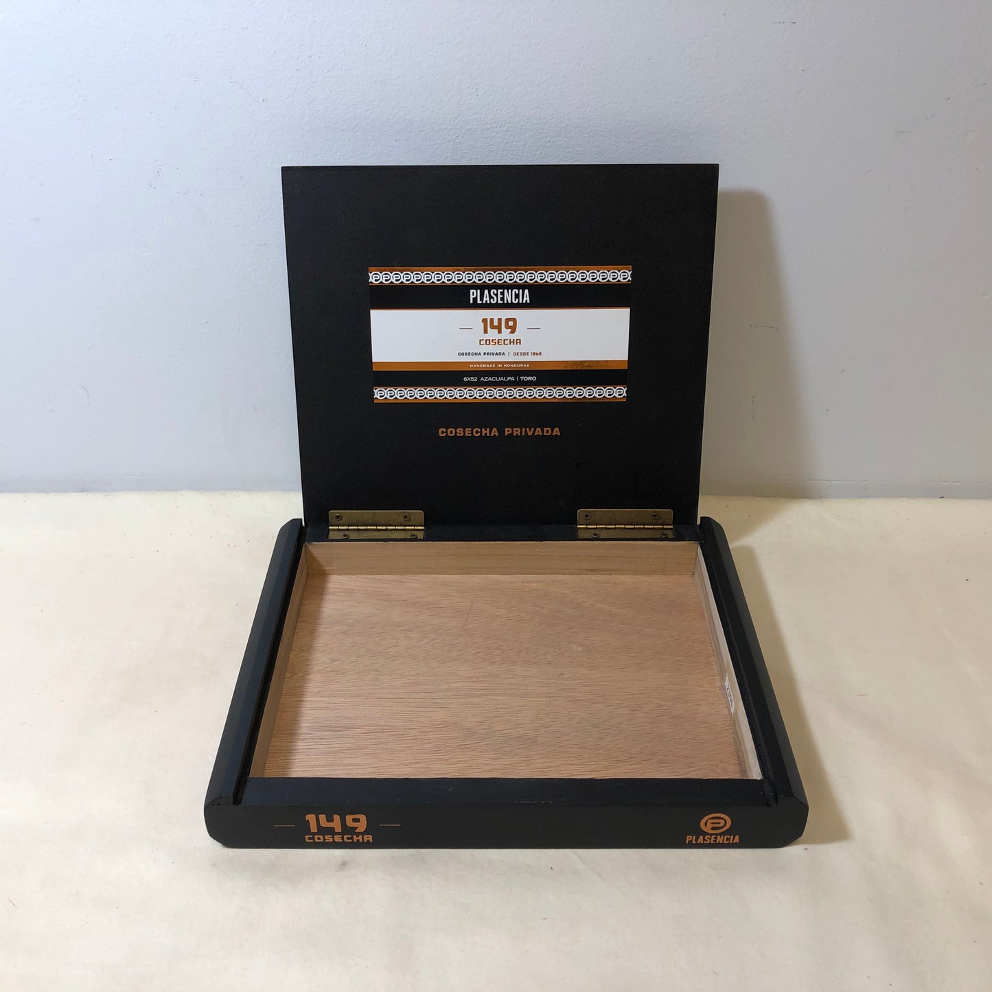 Plasencia 149 Cosecha Toro Empty Wooden Cigar Box 9.5x7.25x1.25