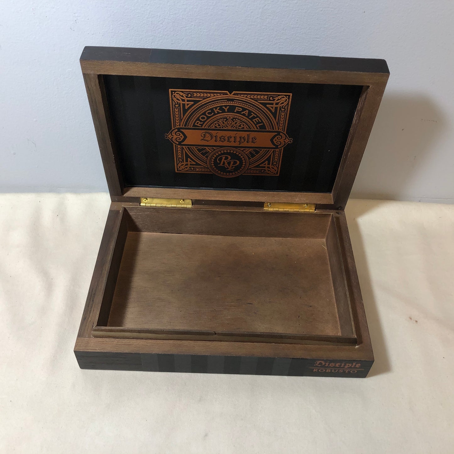 Rocky Patel Disciple Robusto Empty Wooden Cigar Box 9x6.5x2