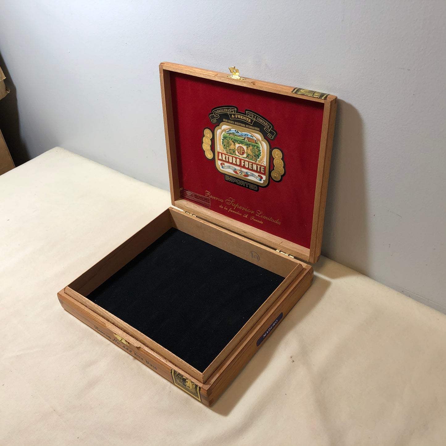 Arturo Fuente Anejo 888 Empty Wooden Cigar Box 9.5x8x2