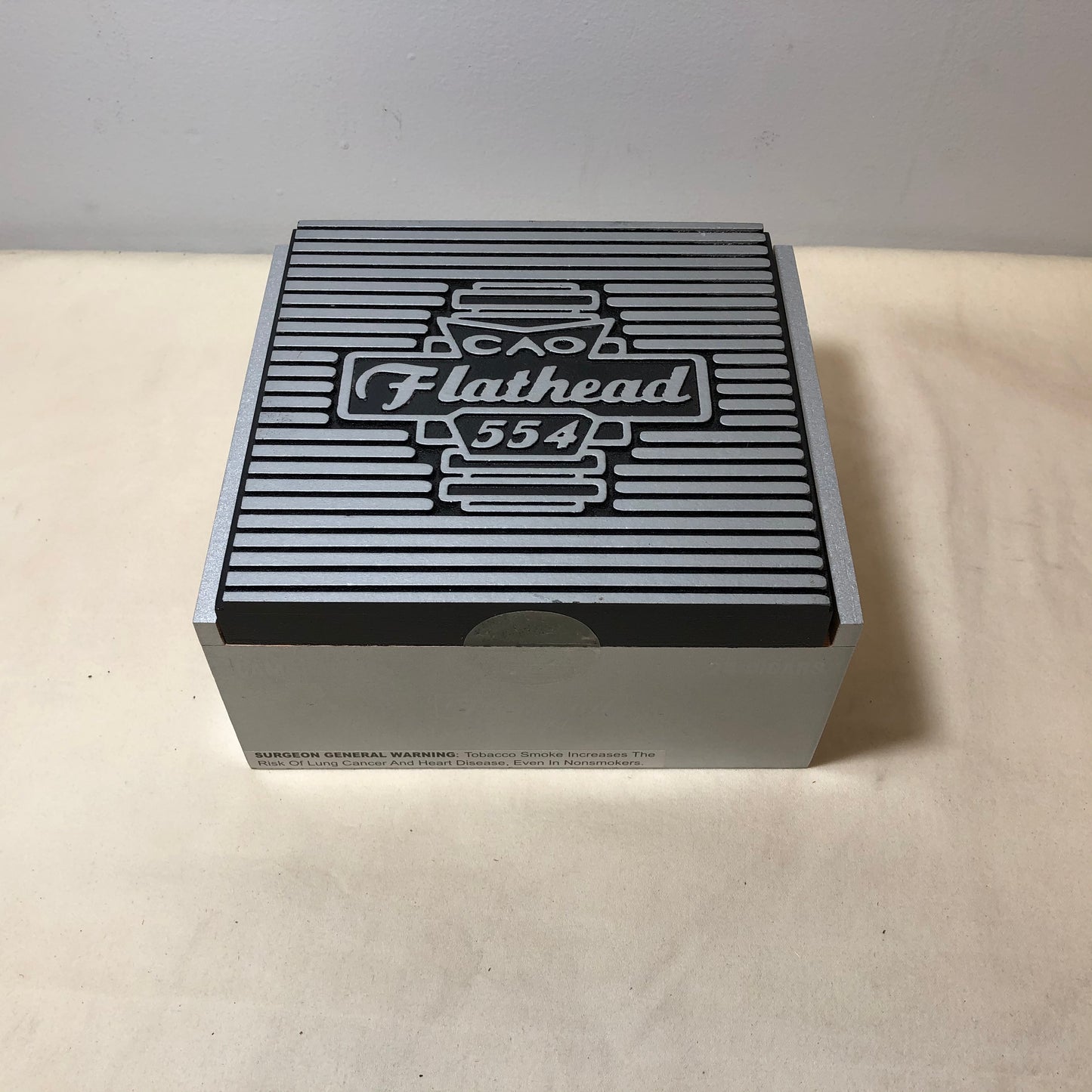 CAO Flathead Camshaft Empty Wooden Cigar Box 7x6.25x3.75