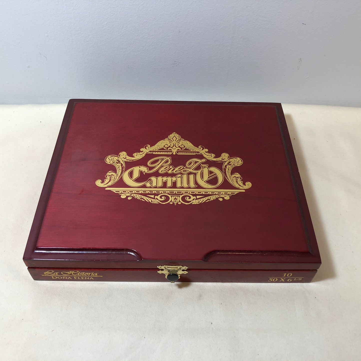 Ep Carrillo La Historia Dona Elena Empty Wooden Cigar Box 9.75x8.25x1.5