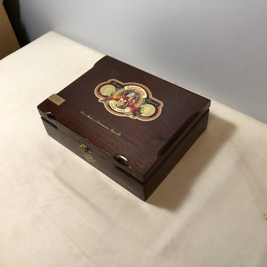 Arturo Fuente Casa Flor Fina Doble Seis Empty Wooden Cigar Box 8.75x7x2.75