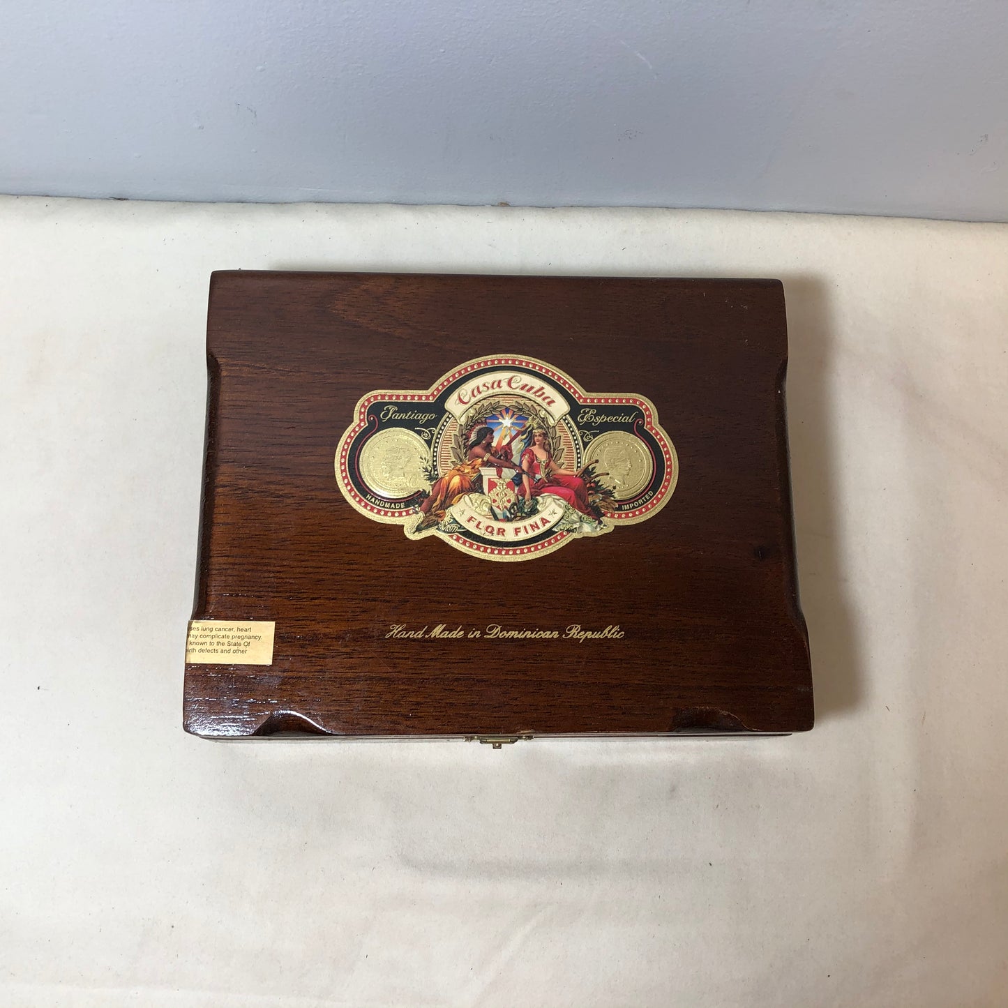 Arturo Fuente Casa Flor Fina Doble Seis Empty Wooden Cigar Box 8.75x7x2.75