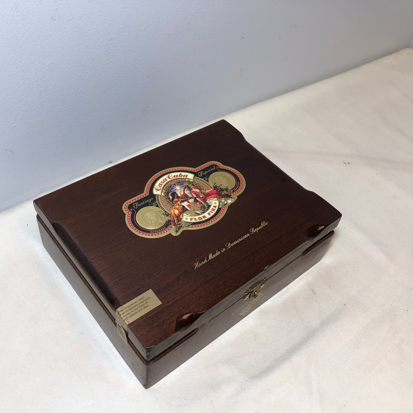 Arturo Fuente Casa Flor Fina Doble Seis Empty Wooden Cigar Box 8.75x7x2.75