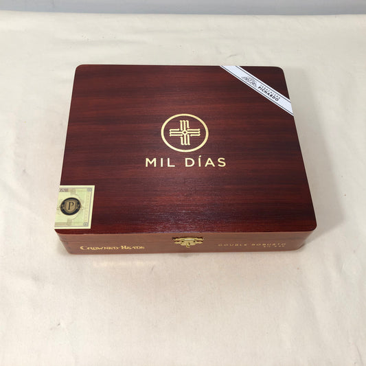 Mil Dias Double Robusto Empty Wooden Cigar Box 8.75x7.75x1.75