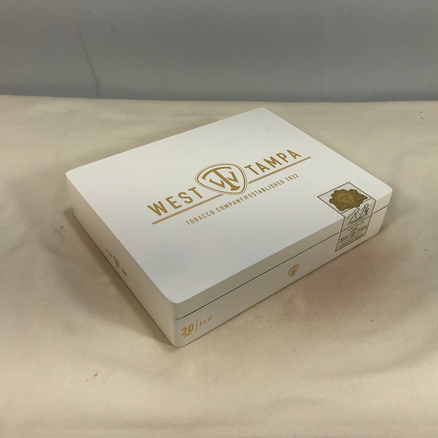 West Tampa White Toro Empty Wooden Cigar Box 9x7x2