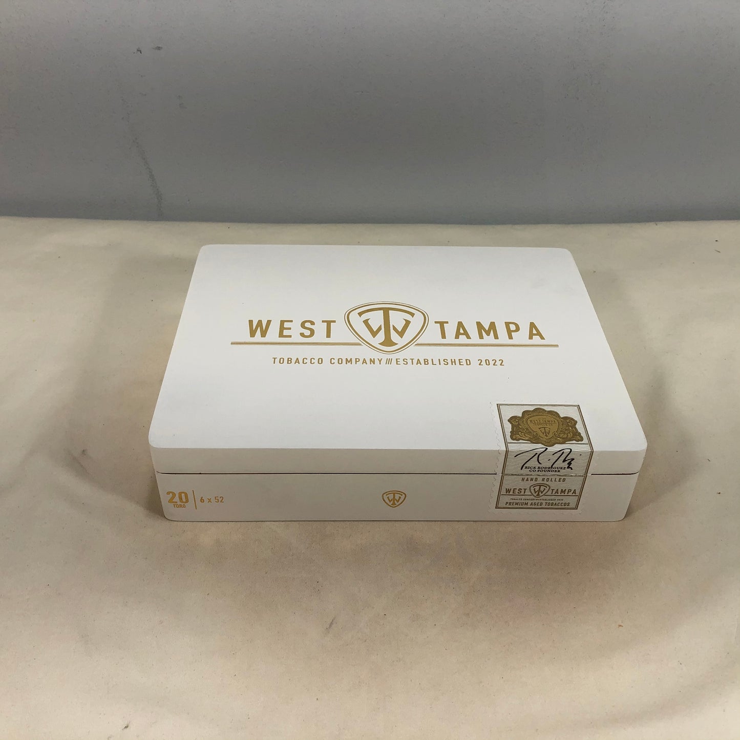 West Tampa White Toro Empty Wooden Cigar Box 9x7x2