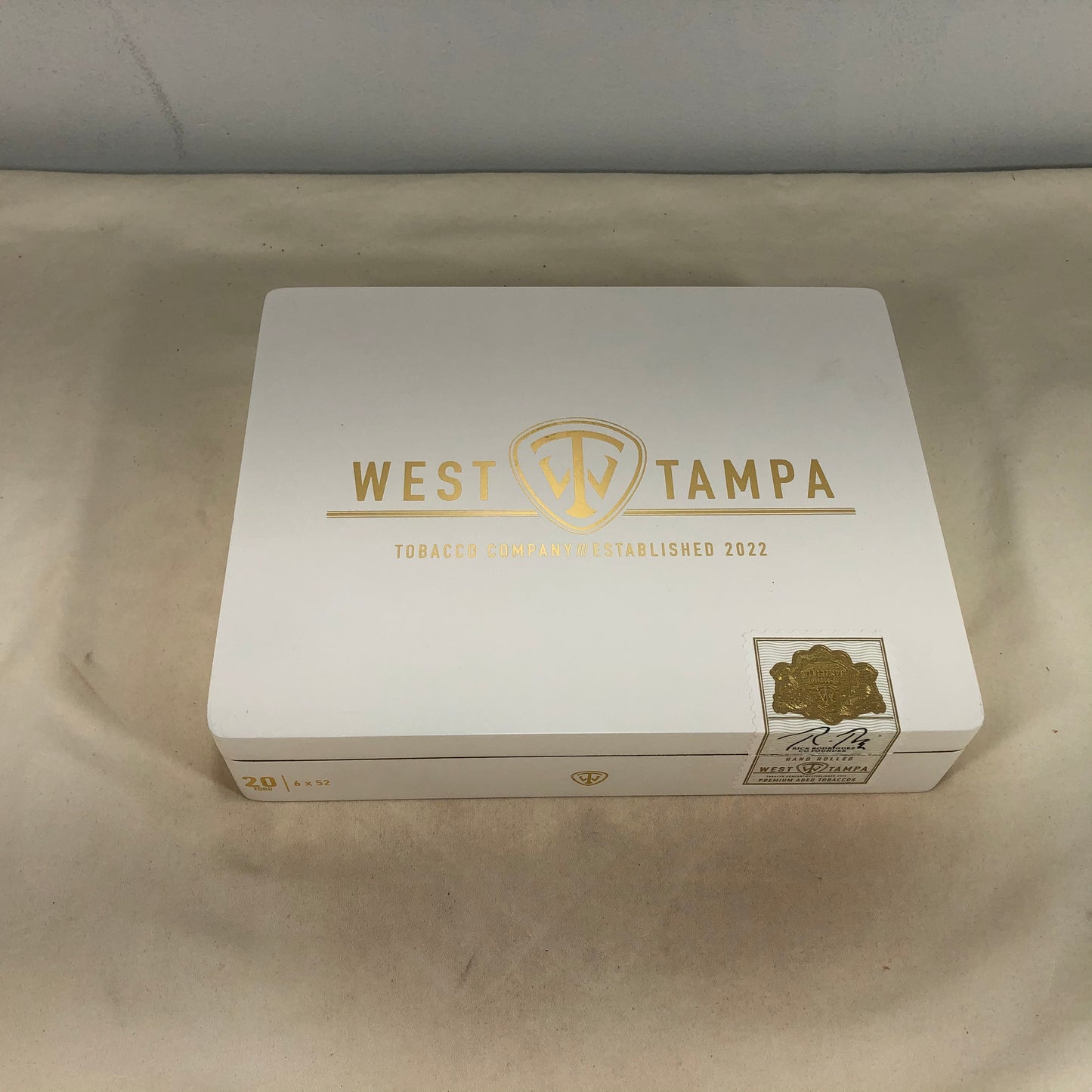 West Tampa White Toro Empty Wooden Cigar Box 9x7x2