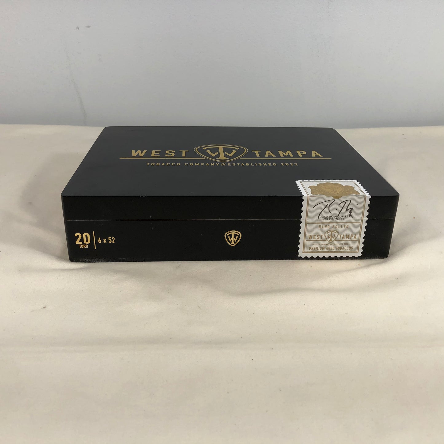 West Tampa Black Toro Empty Wooden Cigar Box 9x7x2