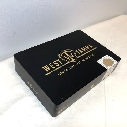 West Tampa Black Robusto Empty Wooden Cigar Box 8.75x6.25x2