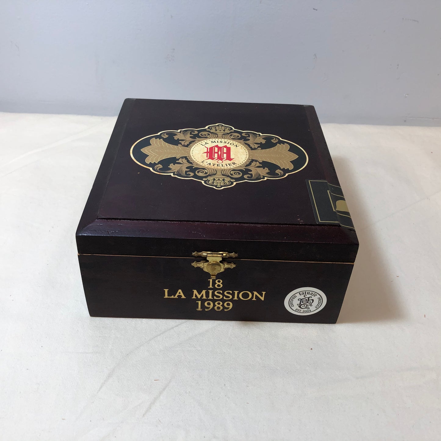 Tatuaje La Mission 1989 Empty Wooden Cigar Box 6x7x3