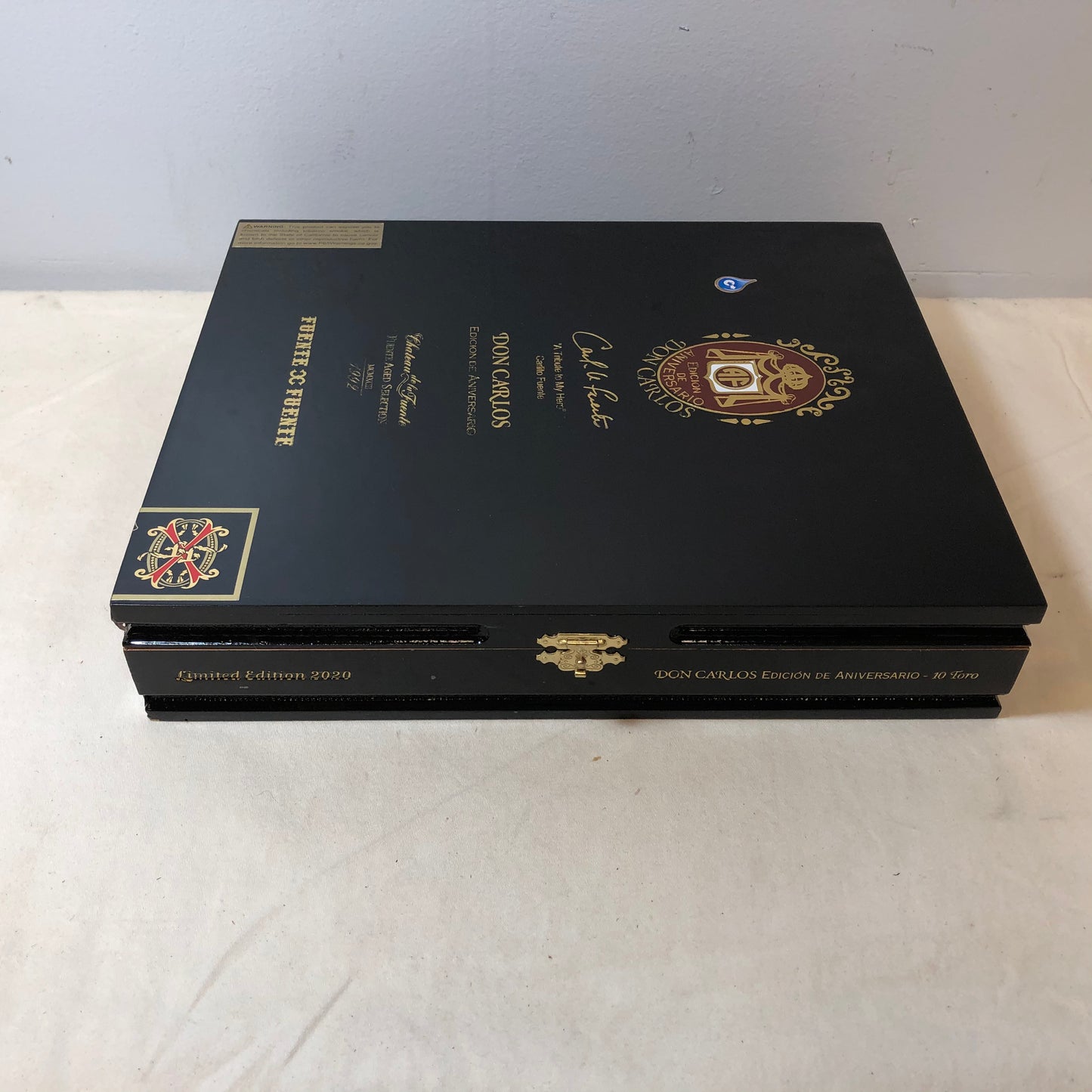 Arturo Fuente Opus X Don Carlos Toro Empty Wooden Cigar Box 8.75x10.5x2