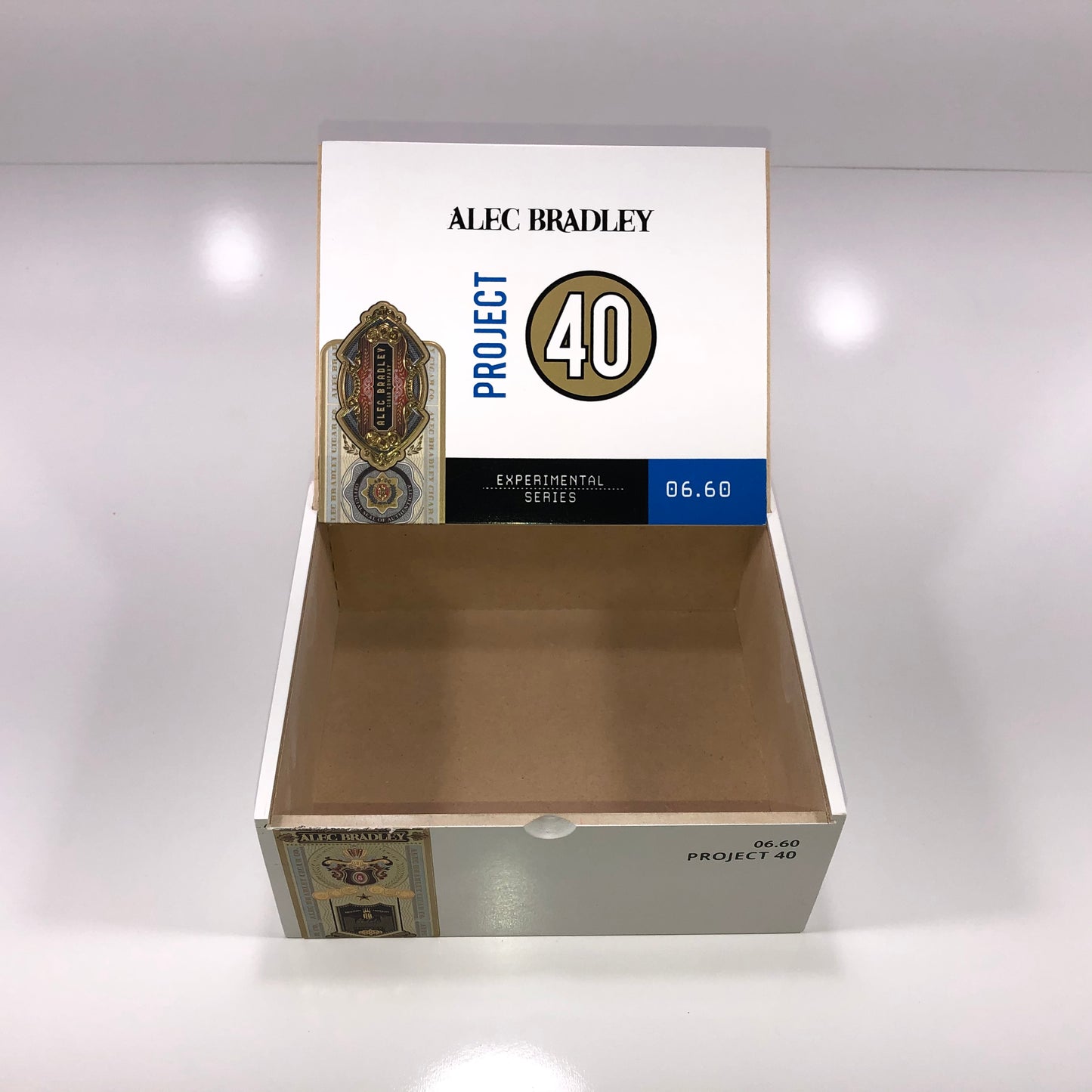 Alec Bradley Project 40 Gordo Empty Wooden Cigar Box 8x6.75x3.25