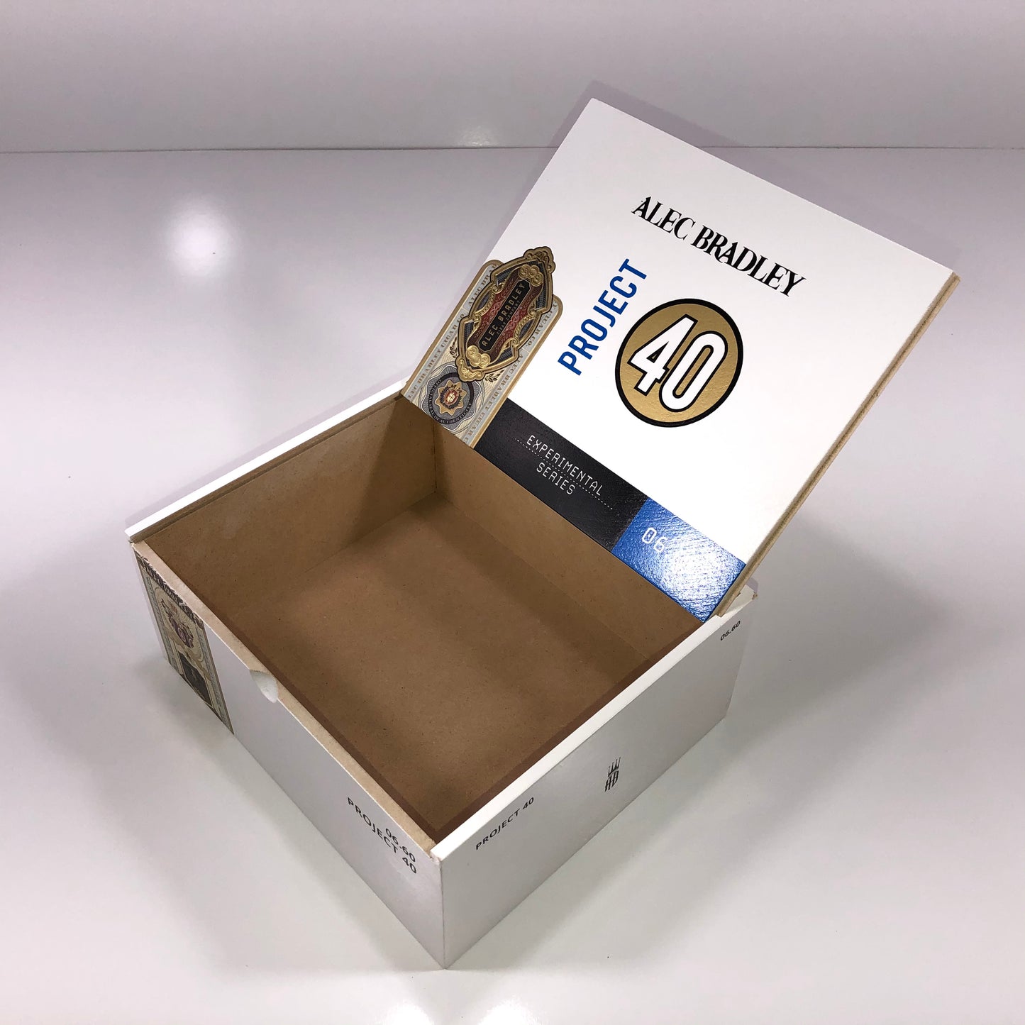 Alec Bradley Project 40 Gordo Empty Wooden Cigar Box 8x6.75x3.25