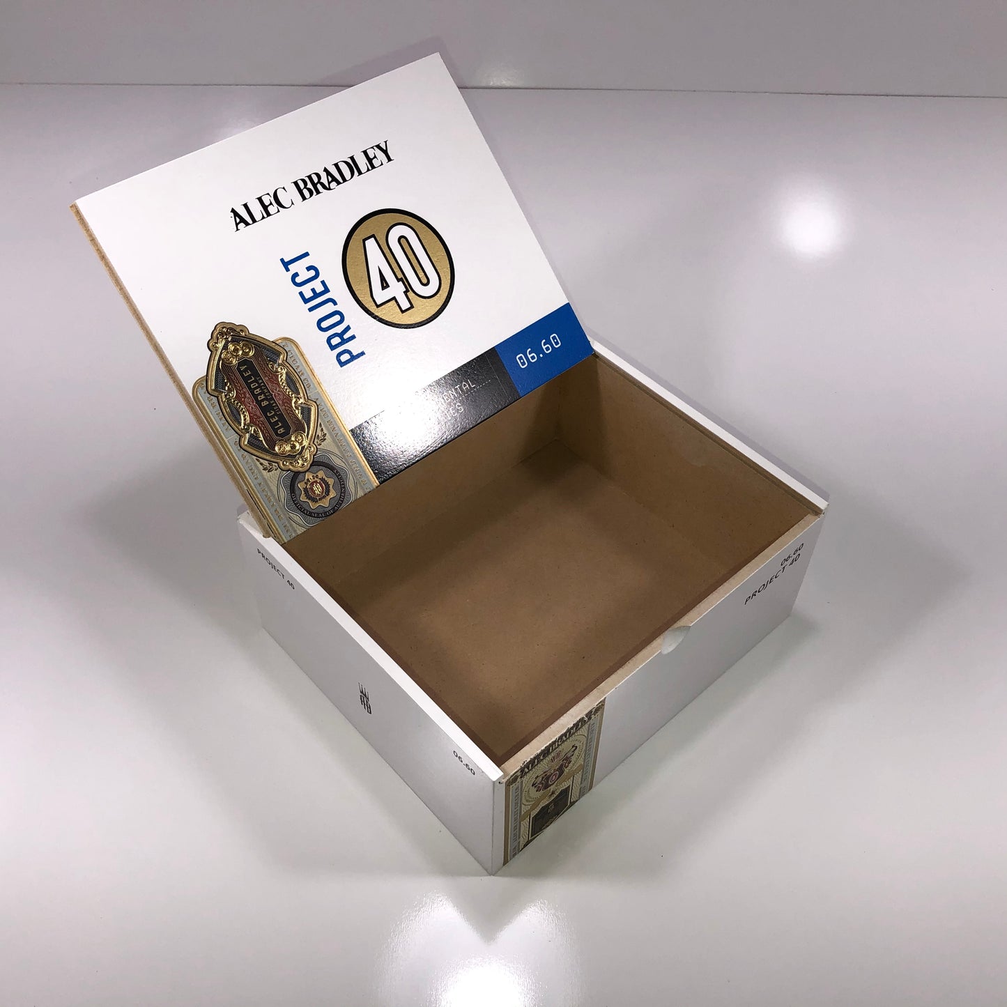 Alec Bradley Project 40 Gordo Empty Wooden Cigar Box 8x6.75x3.25