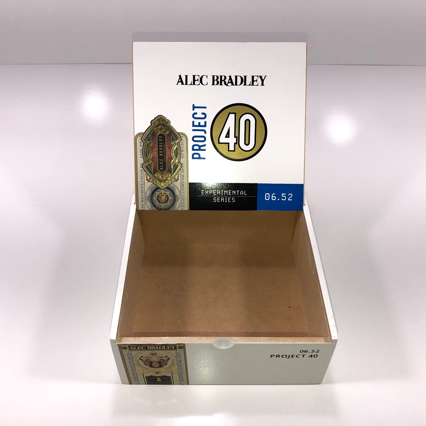 Alec Bradley Project 40 Toro Empty Wooden Cigar Box 7x6.75x3